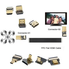 Down Angled 90 Degree FPV Mini HDMI Male to HDMI Male FPC Flat Cable for Aerial picture