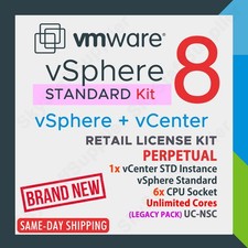 VMware vSphere 8 STANDARD 6 CPU License KIT Bundle + vCenter STD, VS8-STD-6AK-C picture