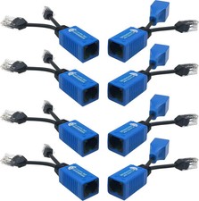 4 Pair PoE Ethernet Splitter, RJ45 Cable Sharing Kits, 2-in-1 Cat5 Combiner, Eth picture