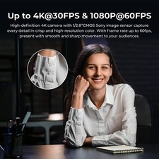 OBSBOT Meet AI-Powered 4K Webcam, AI Framing & Autofocus, Webcam with -  Black picture