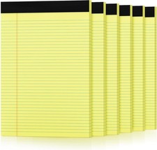 6 Pack Yellow Legal Pads 8.5 x 11 College Ruled x 11.75 Inch,  picture