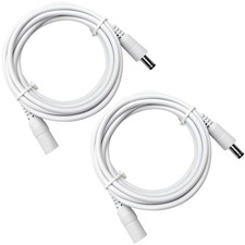 2 Pack 6ft 2M DC Power Extension Cable, Premium Pure Copper DC 12V Power Adapter picture