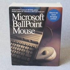 Vintage Microsoft Ballpoint Mouse 1.0 1990 Complete New in Open Box picture