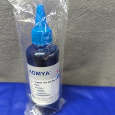 AOMYA Dye Ink For HPQ Cyan 100ml. Abhd001 New Sealed picture