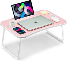 Foldable Lap Desk, Laptop Bed Desk, Portable Lap Table, Laptop Bed Table with Cu picture