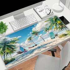 Beach Vacation Mouse Pad/Extra-Large Rectangular/Durable Non-Slip Rubber Mat ♪ picture