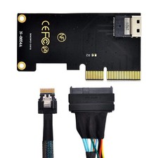 PCI-E 3.0 4.0 to SFF-8654 Slimline SAS Card Adapter and U.2 U2 SFF-8639 NVME picture