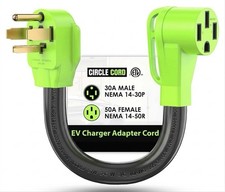 CircleCord 4 Prong NEMA 14-30P to 14-50R EV Charger Adapter Cord Blue  picture