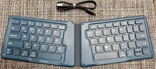 Targus Foldable Bluetooth Wireless Keyboard Blue Portable Split Ergonomic Tested picture