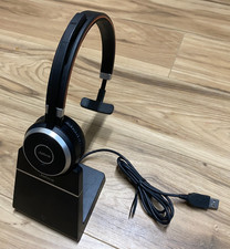 Jabra Evolve E65 (Third Edition) Wireless Mono Ear Headphones w/Stand picture