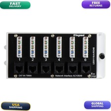 Legrand OnQ Home Theater Patch Panel 6 Port Cat 6A Black AC106A6 picture