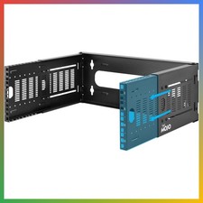 19 Inch Network Rack Mount 4U Wall Bracket Adjustable Depth Heavy Duty Steel Sha picture