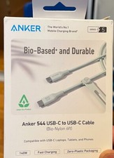 Anker 544 Usb-C To Usb-C Bio-Nylon Green 6Ft Cable - NEW picture