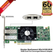 Dell Emulex OCe14102-UX-D 10GbE Dual Port SFP+ Network Adapter YGW92 P008827-23E picture