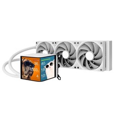 TRYX Panorama 360 Muti-Compatible AMOLED L-Shaped Cooler(White) L-P360N-DS3M-G0W picture