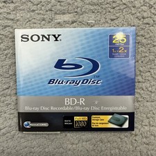 NISP Sony Full HD 1080 Recordable BD-R Blu-Ray Disc 25GB 1-2X New Sealed BNR25A picture