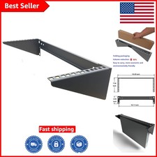 Elegant Black 4U Cold Rolled Steel Rack - Easy Installation & 44lb Capacity picture