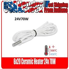 24V 70w Ceramic Heater Cartridge, 620, 1M Cable, Hotend Heating Tube picture