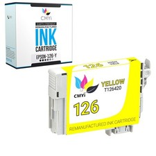 CMYi 1X Replacement 126 Yellow Ink Cartridge for Epson Workforce WF-7510 WF-7520 picture
