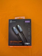 J5create JUC29L08 USB 40Gbps 240W USB-C Cable Thunderbolt 4 Device/ Display picture