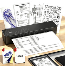Portable Black Printer for Travel Wireless Bluetooth Mobile Thermal Printers picture