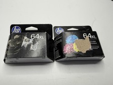 Genuine HP Tri Color & Black 64XL Ink Cartridge 2-Packs New Sealed NOV DEC 2027 picture