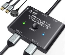 Bi-Directional USB C Switcher 2 Computers,MLEEDA USB Type C KVM Switch 8K. picture