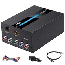 Aluminum 1080P HDMI to YPbPr/5RCA Scaler Converter, Support 480i 576i Compone... picture