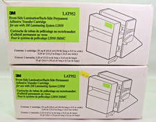 TWO 3M LAT952 Front Lamination/Back Permanent Adhesive Cartridges SEALED LS950 picture
