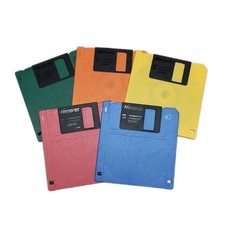 (4) Floppy Disks NEW COLOR MEMOREX 2HD  3.5