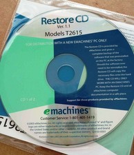 emachines T2615 Original Restore CD Set picture
