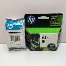 HP 61 & 61XL Ink Cartridge Lot CH563WN Black & CH562W Tri-Color, OEM 2023 & 2026 picture