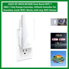 RP-BE58 BE3600 Dual Band WiFi 7 802.11be Range Extender, AiMesh Extender for ... picture