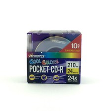 Memorex Cool Colors Pocket CD-R  210 MB, 10 Pack- 24 Min - 24x Multi Speed picture