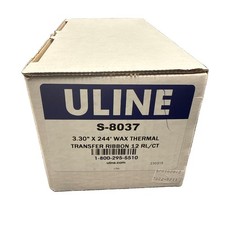 LOT OF 12 Uline Desktop Thermal Transfer Ribbons - Wax, 3.30