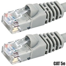 3-50FT Cat5E RJ45 Network LAN Ethernet UTP Crossover Cable Gold Copper Wire Gray picture