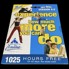 AOL 8.0 CD All New Version 1025 Hrs Free Computer Software Factory Sealed picture