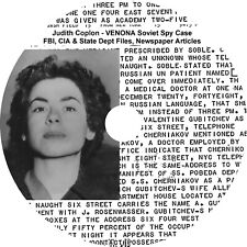 Judith Coplon - VENONA Soviet Spy Case FBI, CIA & State Dept Files, Newspapers picture