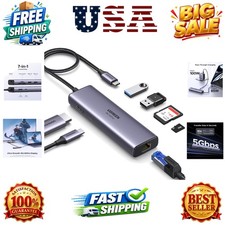 Revodok 7 in 1 USB C Hub Gigabit Ethernet Adapter 4K@60Hz HDMI, 100W PD Charg... picture
