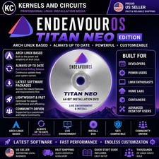 EndeavourOS Titan Neo Arch Linux DVD 64-Bit Rolling Release Install Disc UEFI picture