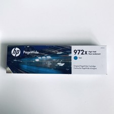 New Open Box HP 972X High Yield Cyan Original PageWide Cartridge, L0R98AN picture