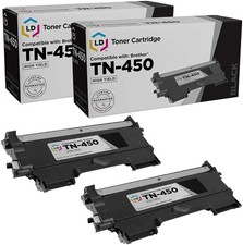 LD 2pk for Brother TN450 HY Toner MFC-7365DN MFC-7360N MFC-7240 TN-450 TN 450 picture