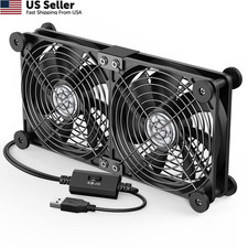 ELUTENG Dual USB Computer Cooling Fan High Speed 120mm Adjustable picture