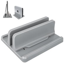 JIMEJV Vertical Laptop Stand, ABS Plastic, Adjustable Dock up to Space Grey picture