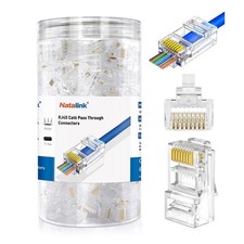 Cat6 Unshielded RJ45 Ethernet Pass Through Connectors 200 Pack Cat6 Cable picture