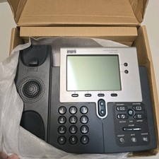 Pair Of (2) Cisco 7940 IP Phone - Black With Power Adapter. Great Working.  picture