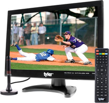 14? Portable TV LCD Monitor 1080P Rechargeable Lithium Battery Operated, 2 Anten picture