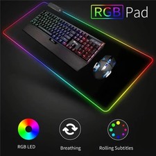 Large Mouse Pad Black Texture Big Computer Gaming Mousepad Rubber Desk Mat picture