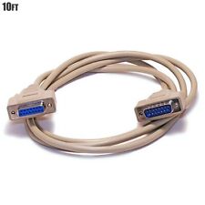 10FT DB15 15-Pin Male to Female Extension Cable Cord Molded Beige picture