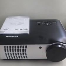 LED Desktop Projector Black/Gray with Remote Control & User Manual picture